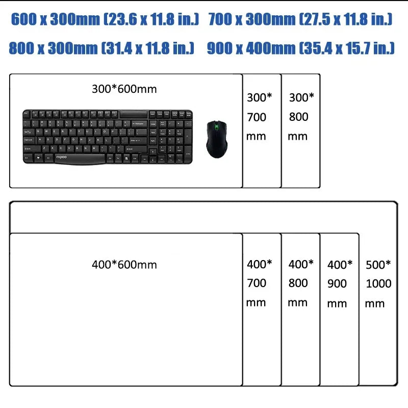 Large Gaming Mouse Pad - HD Waterproof Rubber Desk Mat