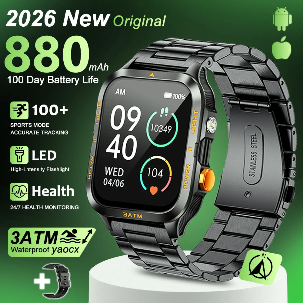 Smart Sports Watch with LED Lighting & Health Detection