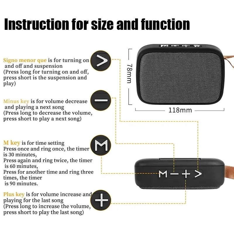 Premium Portable Wireless Soundbar - Hi-Fi Bluetooth Speaker