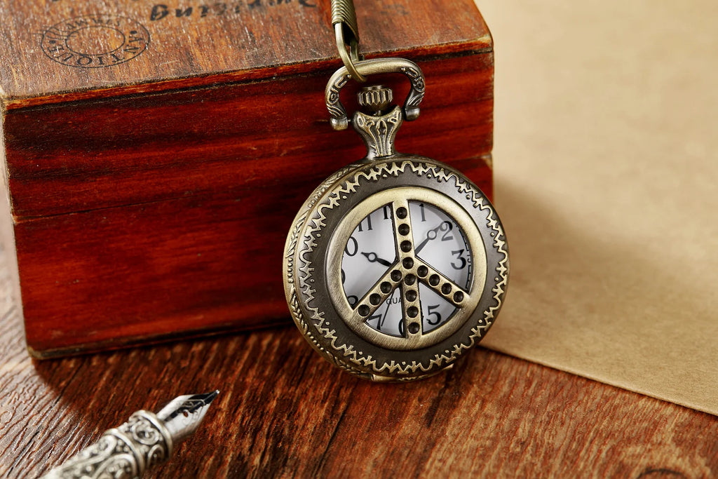 Elegant Bronze Pocket Watch - Classic Constellation Design