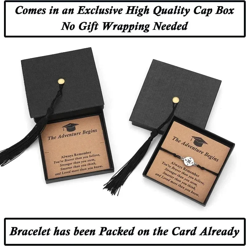 Premium Graduation Gift Set - Doctoral Cap Box & Compass