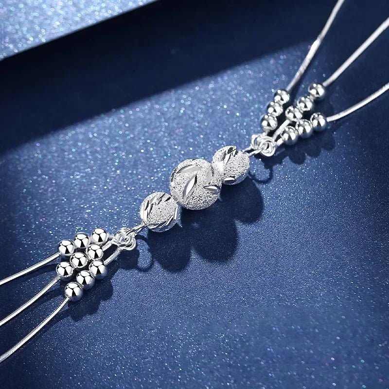 Original Sterling Silver Bracelet - Adjustable Lucky Beads