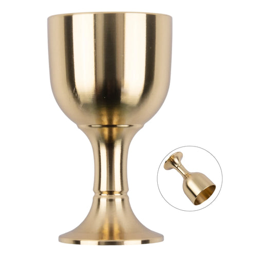 Elegant Brass Goblet Wine Glass - Vintage Design