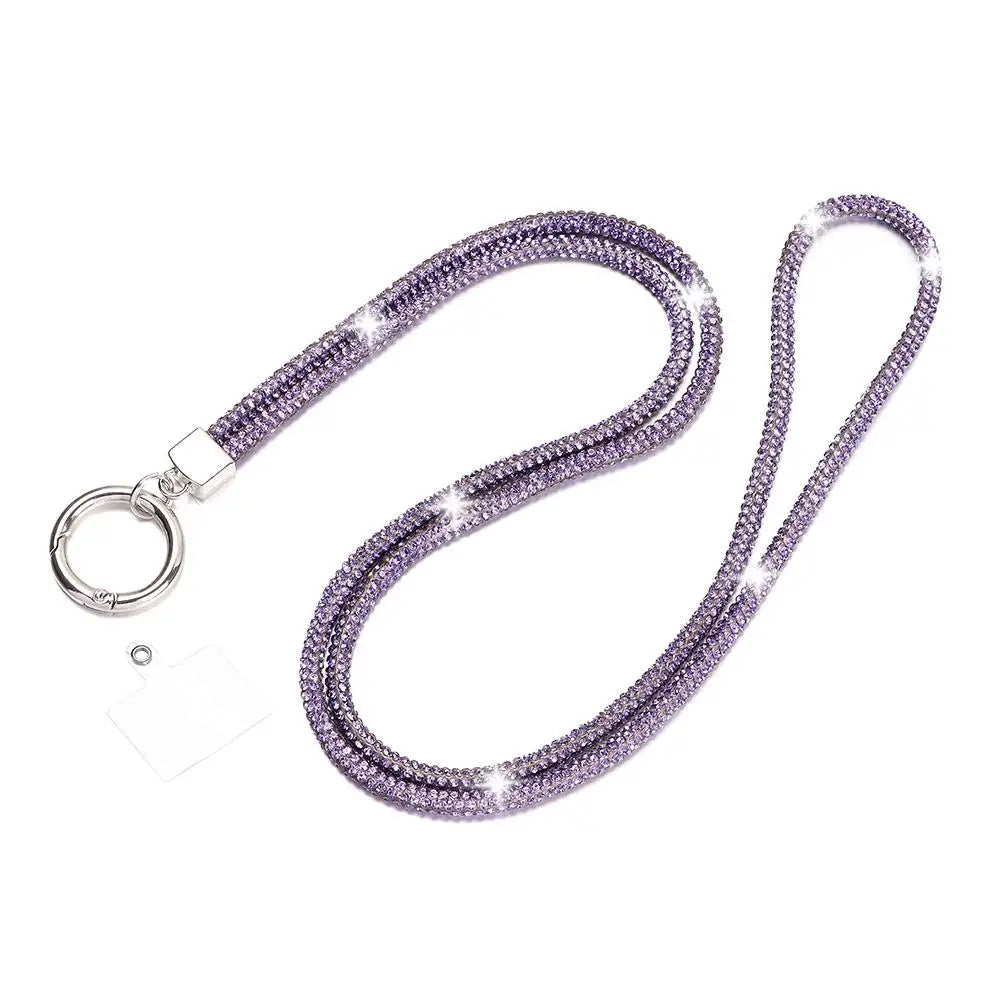 Luxury Rhinestone Phone Lanyard Strap - Sparkling Crystal Chain