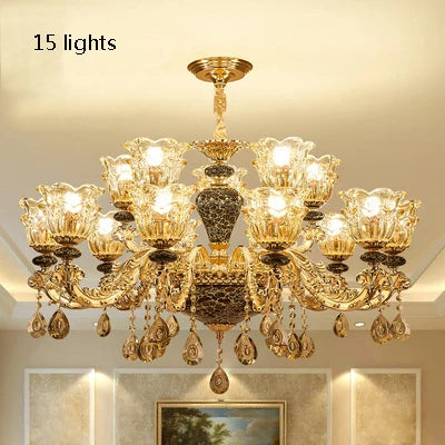 Elegant French Retro Chandelier - Grand Crystal Lighting