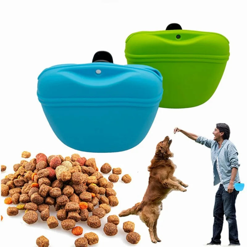 Premium Silicone Dog Treat Pouch - Portable Training Bag