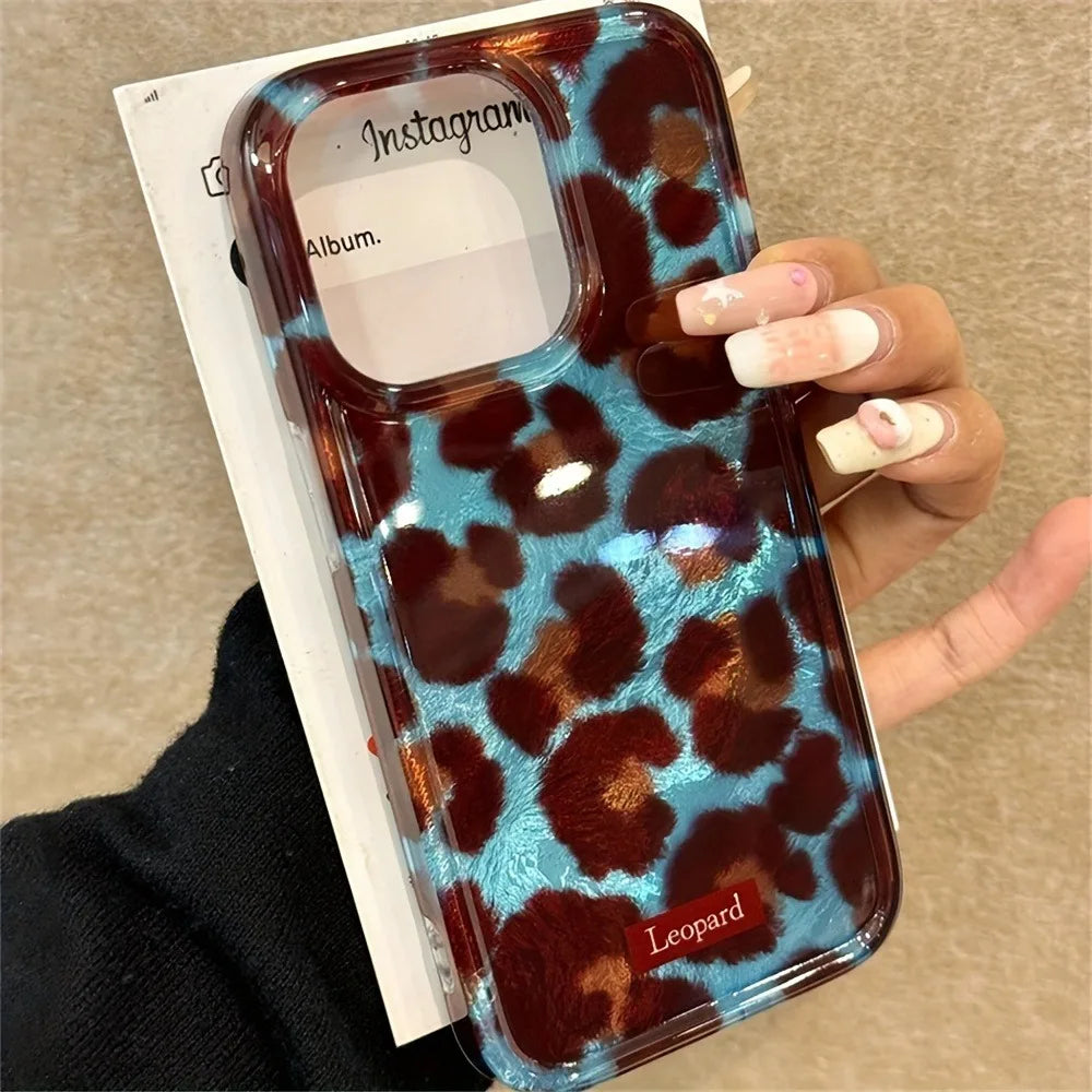 Elegant Leopard Print iPhone Case - Soft & Shockproof