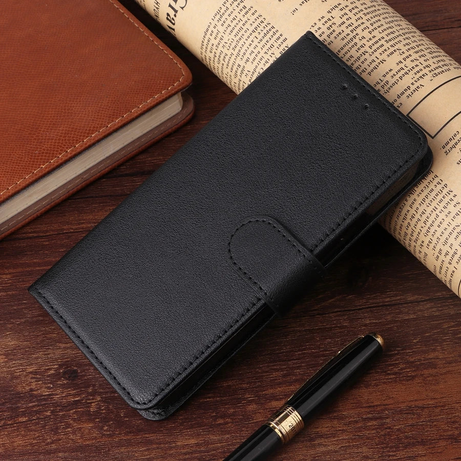Premium Magnetic Leather Case with Card Stand for Samsung