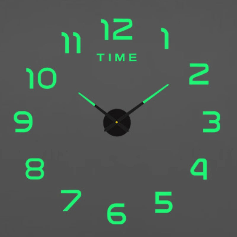 Elegant Modern Large Wall Clock - 3D DIY Quartz Design
