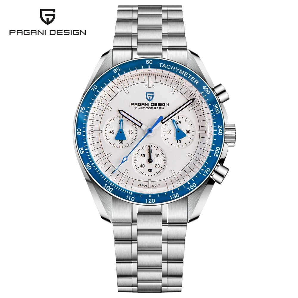 Luxury Men's Quartz Watch - Chronograph Sapphire Crystal