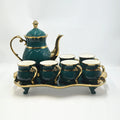 Luxury Ceramic Dinnerware Set - English Gold Green