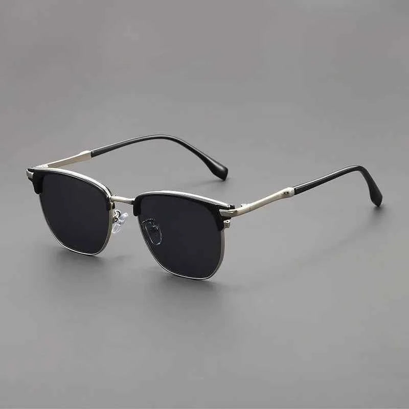 Designer Square Sunglasses - Vintage Gradient Alloy Frame