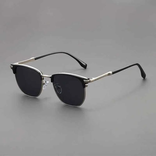 Designer Square Sunglasses - Vintage Gradient Alloy Frame