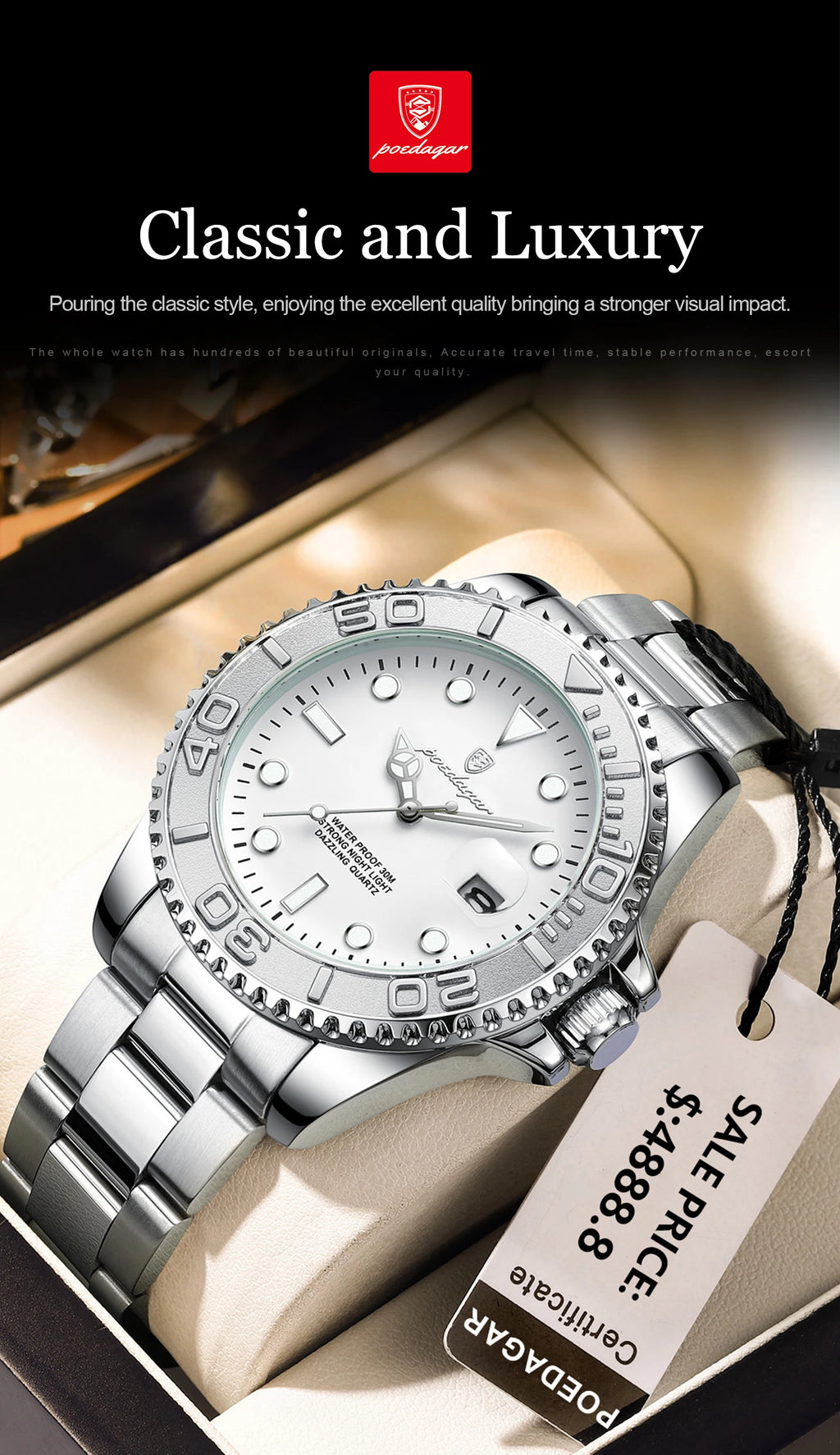 Luxury Military Men's Watch - Waterproof & Luminous