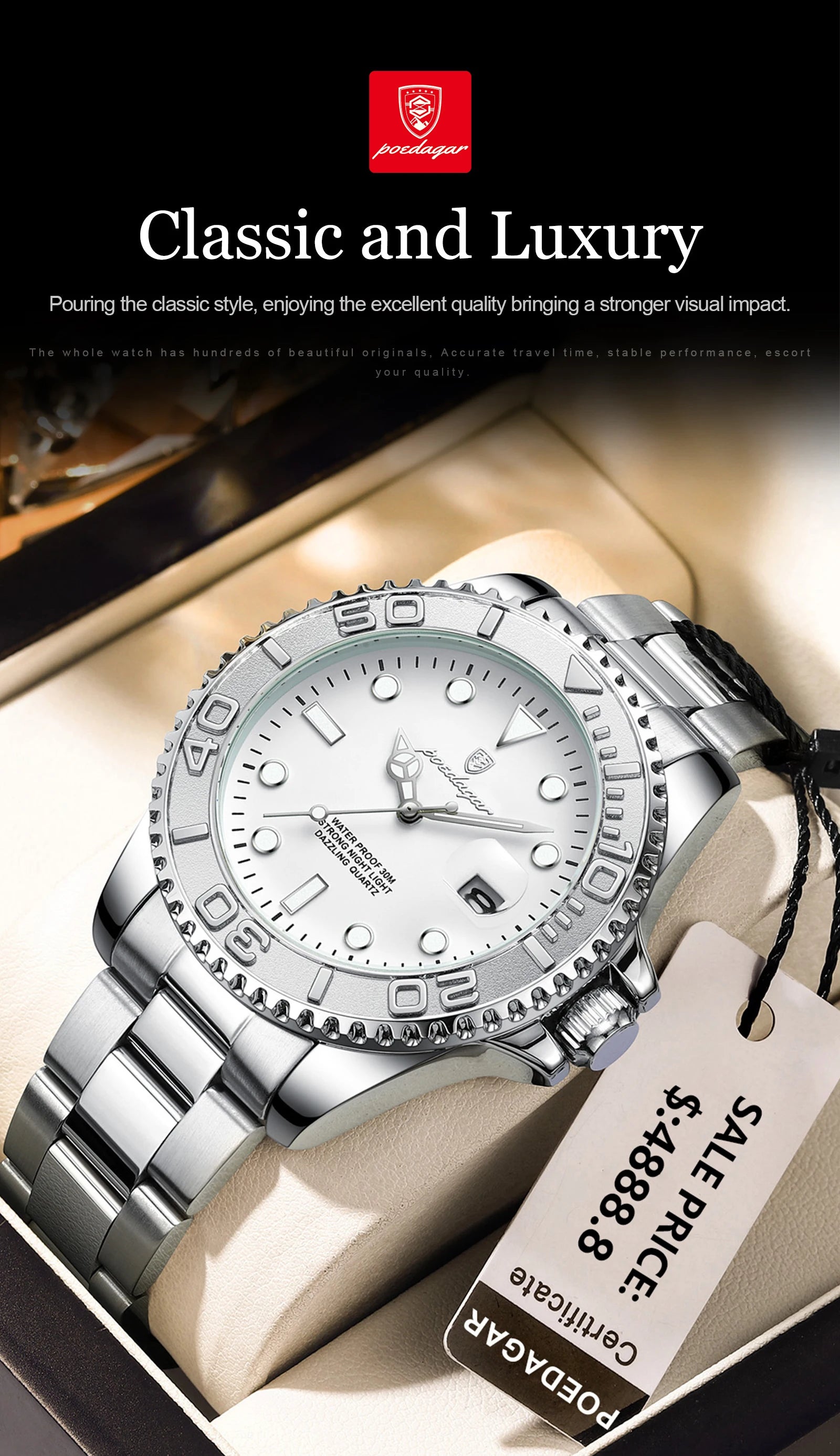 Luxury Military Men's Watch - Waterproof & Luminous