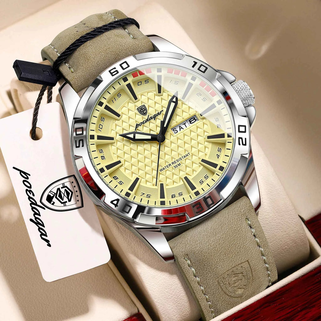 Luxury Mens Quartz Watch - Waterproof Business Wristwatch