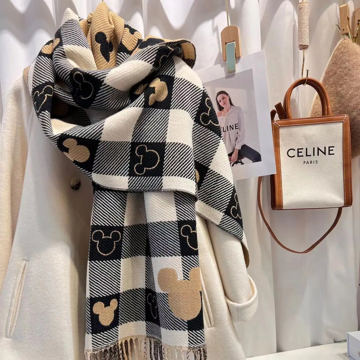 Luxury Winter Cashmere Scarf - Warm Pashmina & Long Tassels