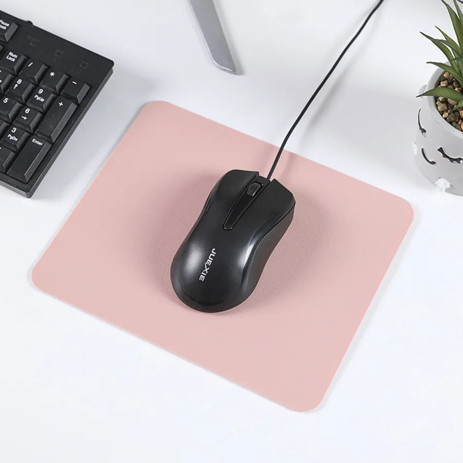 Premium Small Leather Mouse Pad - Non-Slip & Waterproof