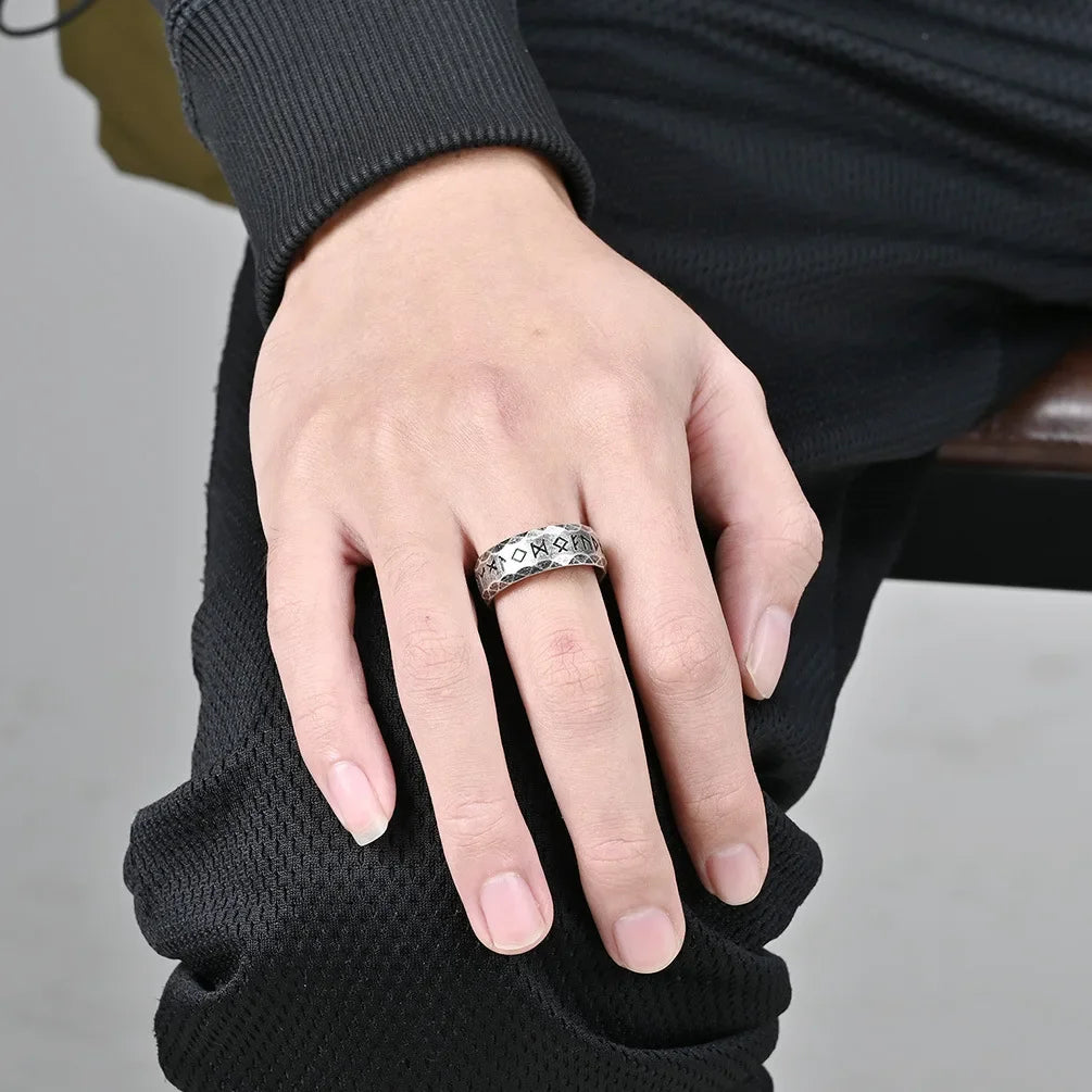 Elegant Viking Rune Ring for Men