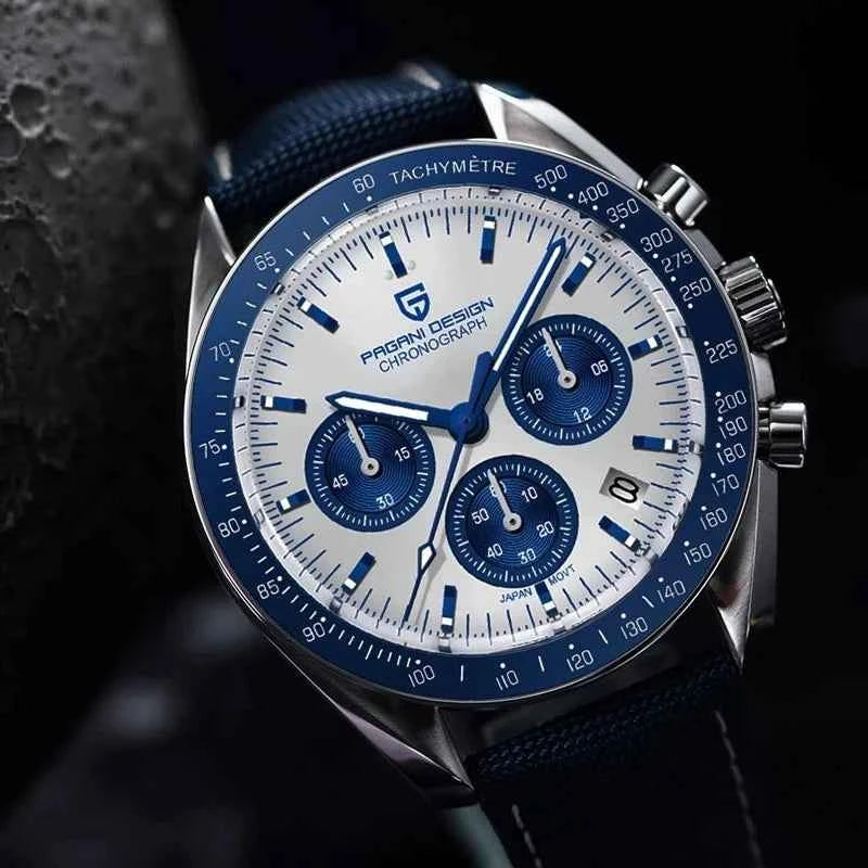 Luxury Men's Quartz Watch - Chronograph Sapphire Crystal