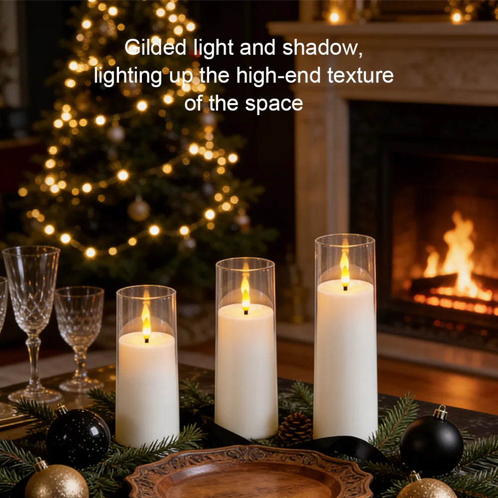 White LED Candle Lights with Remote Control - Flameless Home Decor Candle Set of 5 - Tulique