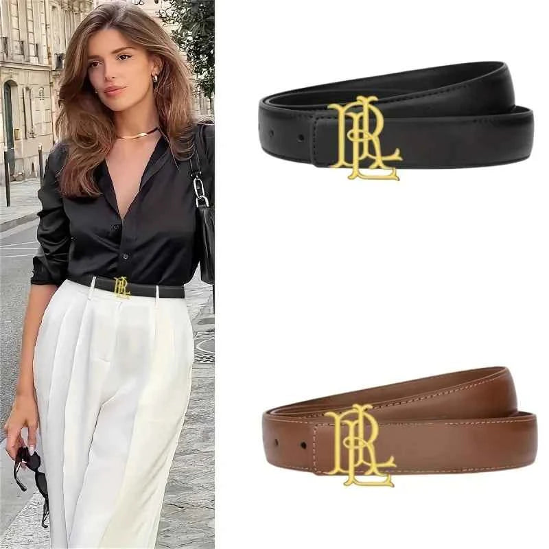 Elegant Women's Gold Letter Belt - Luxurious Statement Accessory