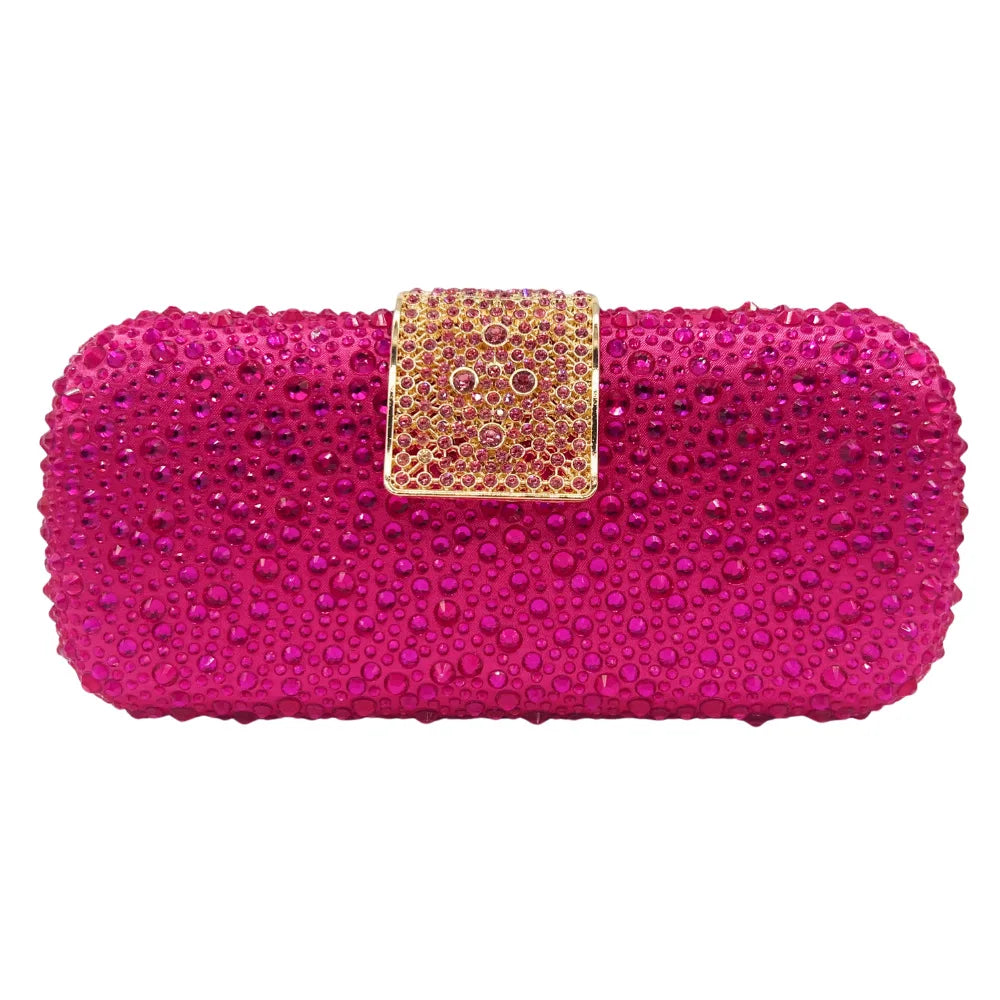 Elegant Crystal Evening Bag - Sparkling Diamond Clutch
