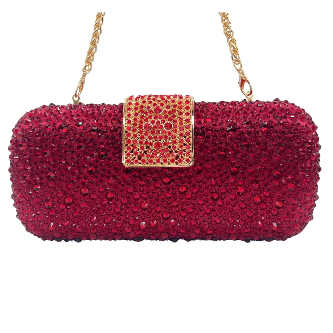 Elegant Crystal Evening Bag - Sparkling Diamond Clutch