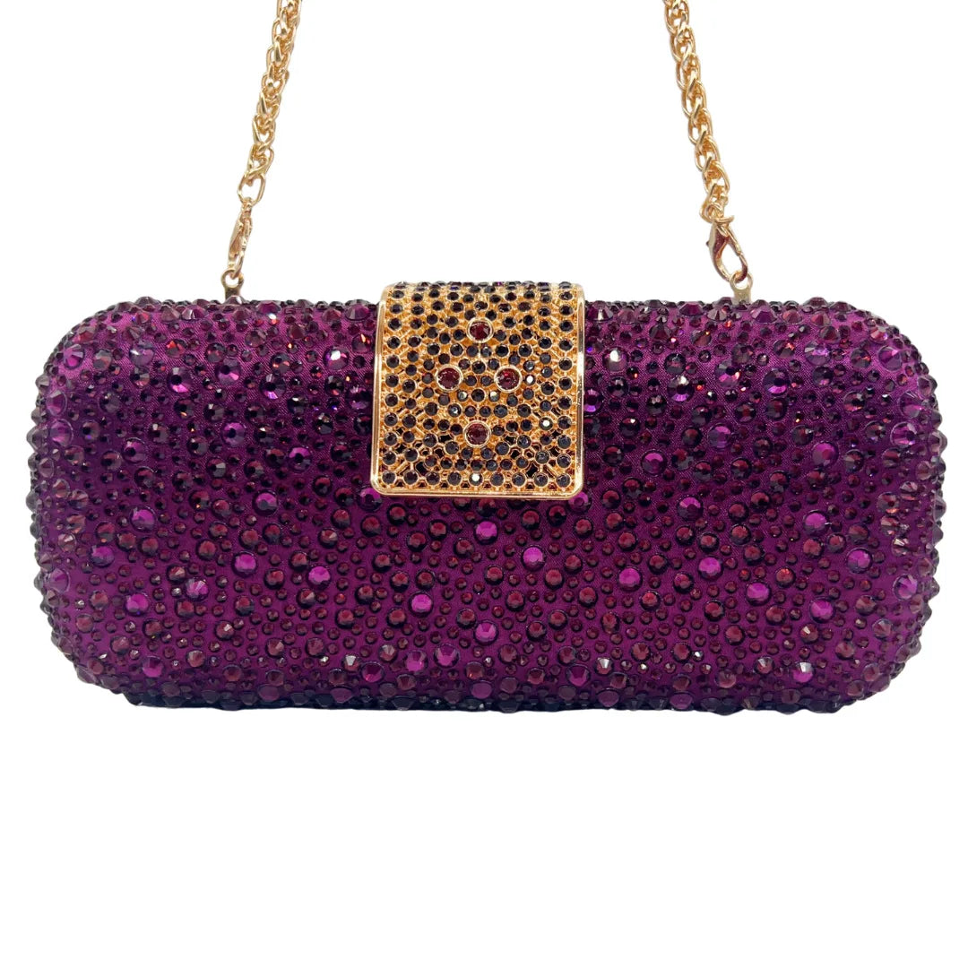 Elegant Crystal Evening Bag - Sparkling Diamond Clutch