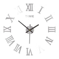 Elegant Acrylic Roman Numeral Wall Clock - DIY Mirror Design