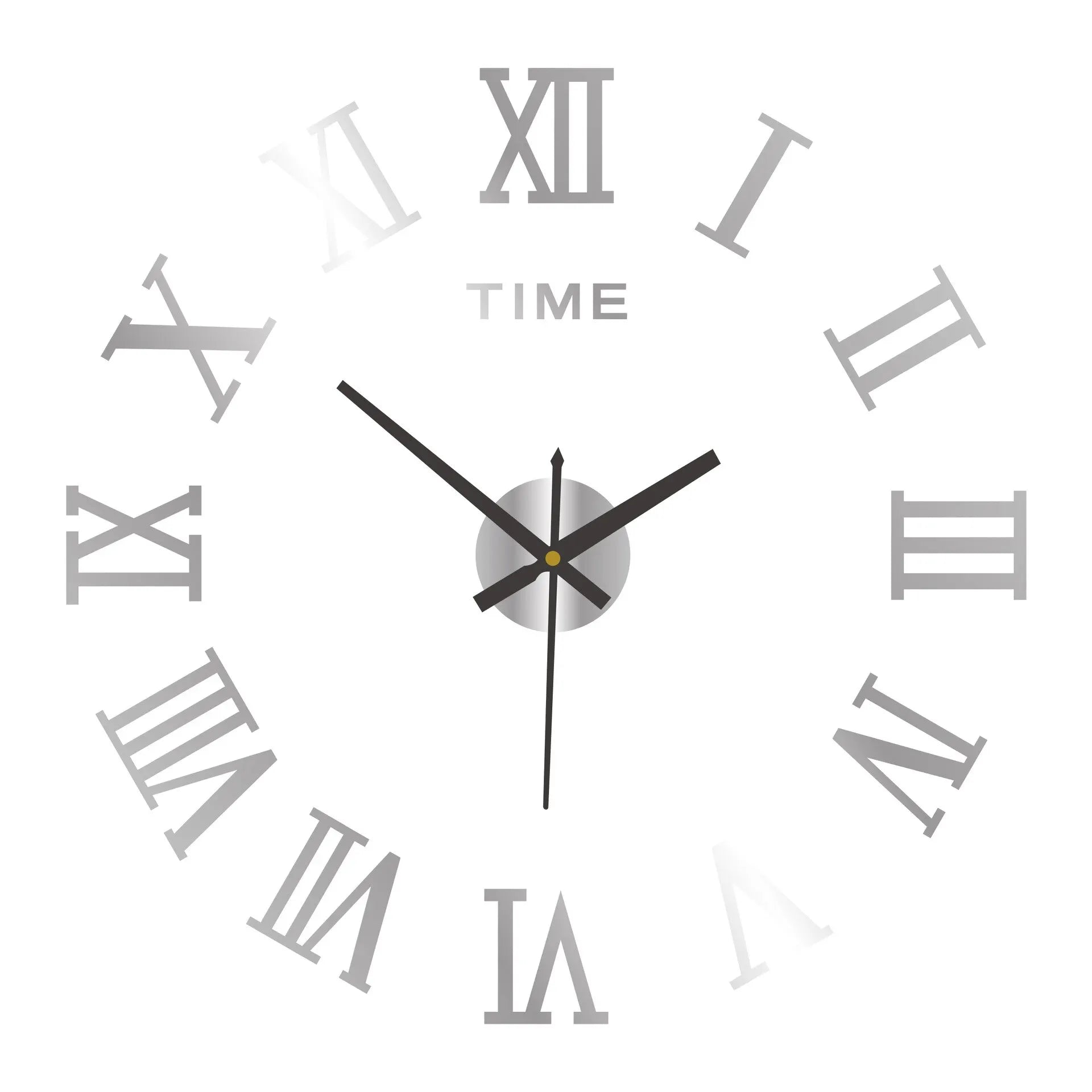 Elegant Acrylic Roman Numeral Wall Clock - DIY Mirror Design