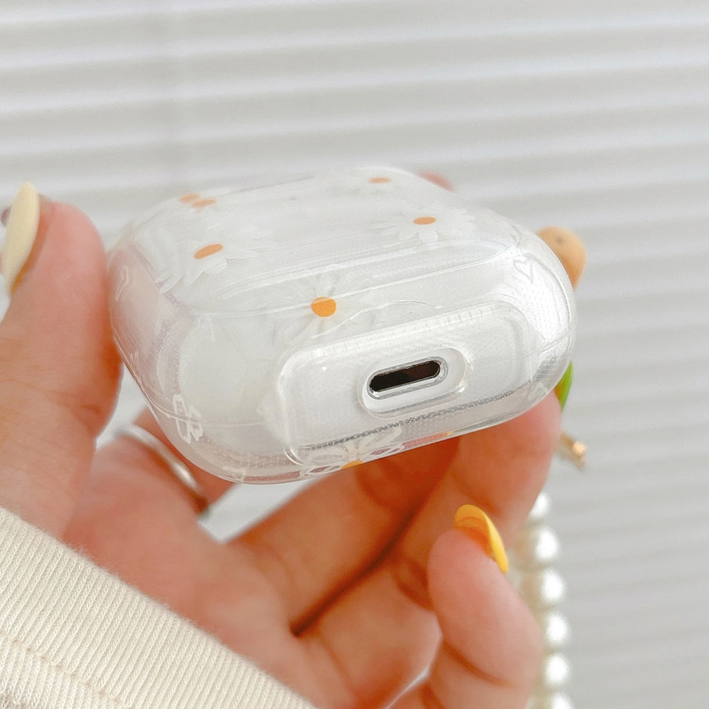 Pearl AirPods Case - TPU Flower Pattern for AirPods 1/2/3/Pro/Pro2