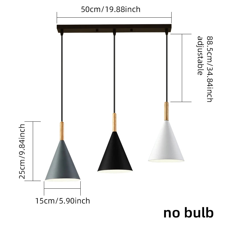 Vintage Nordic Pendant Light - Elegant LED Ceiling Chandelier
