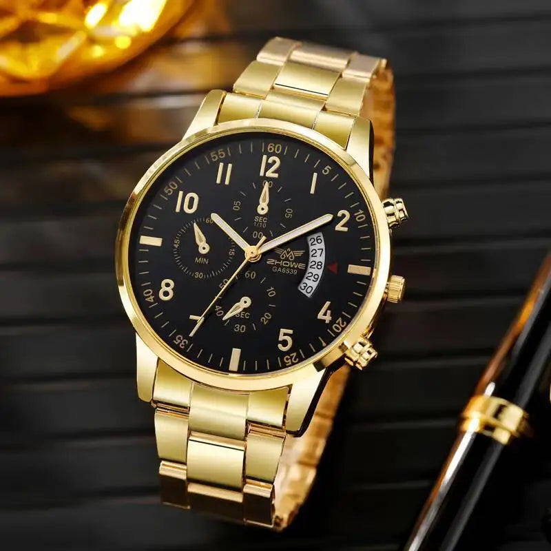 Luxury Men's Business Quartz Watch - Calendar Timepiece