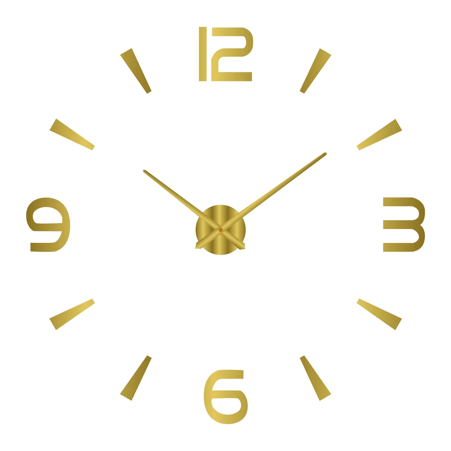 Elegant Modern Large Wall Clock - 3D DIY Quartz Design