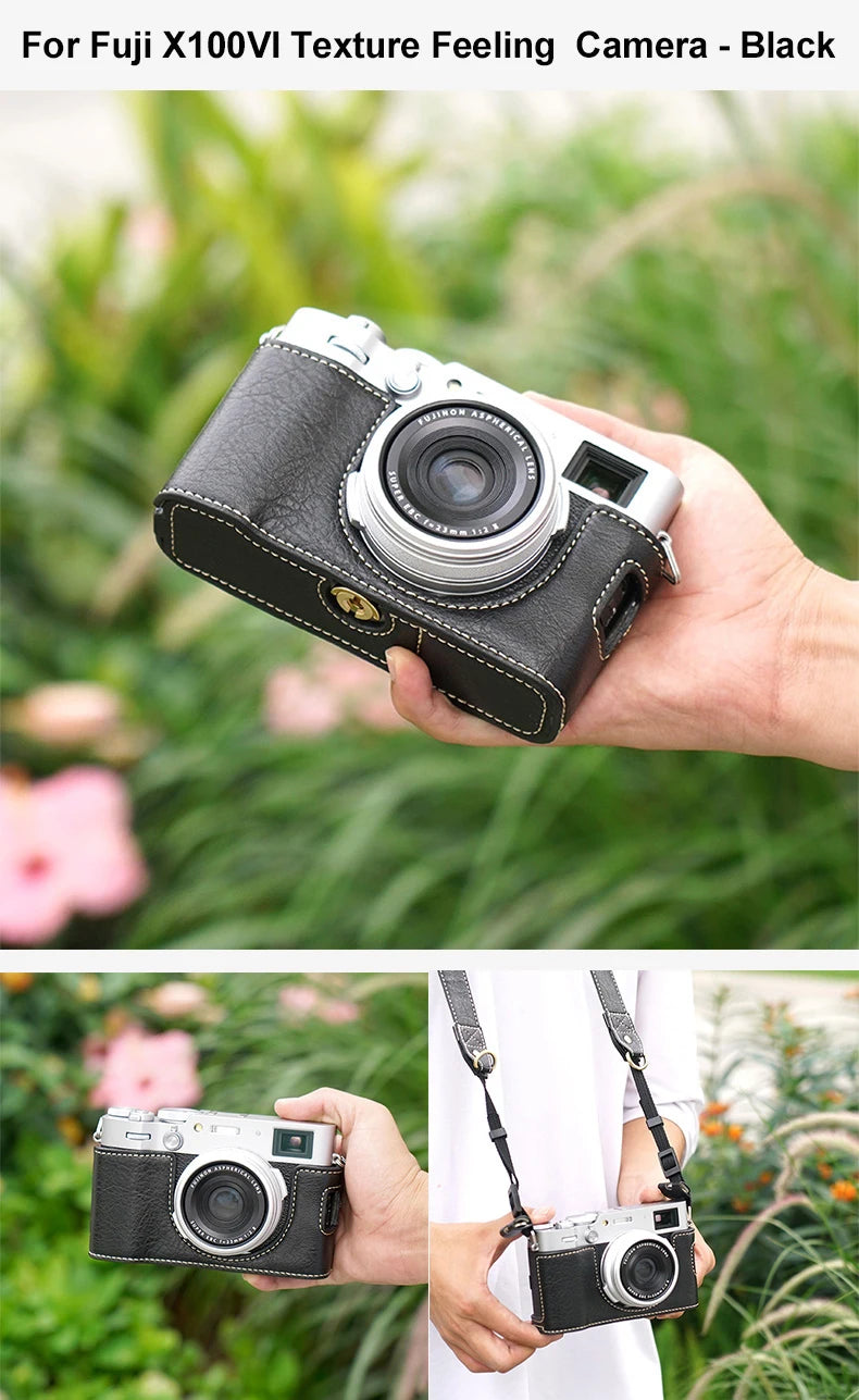 Premium Fujifilm X100VI Half Case with Strap