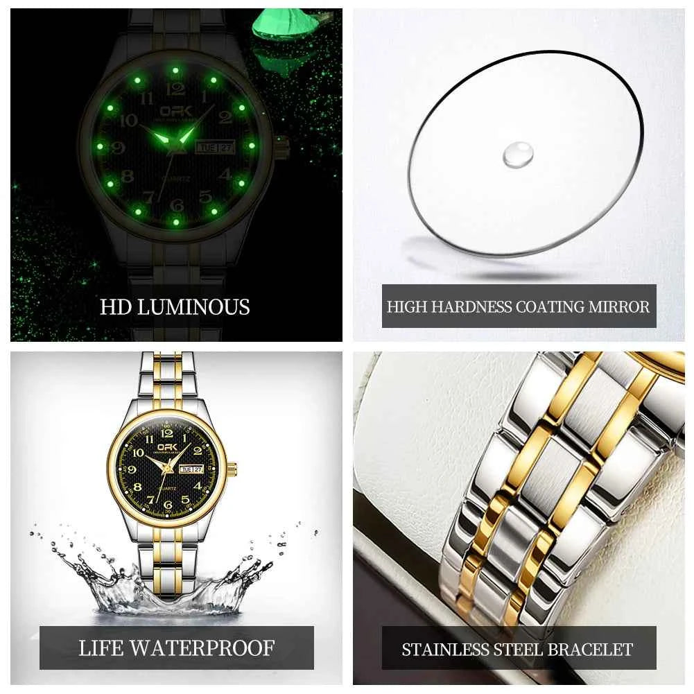 Elegant Women Quartz Watch - Waterproof Stainless Steel Luxury Ladies Timepiece