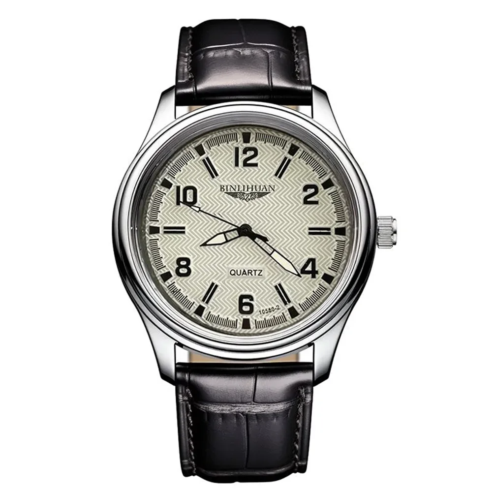 Luxury Leather Men's Watch - Elegant Business Timepiece