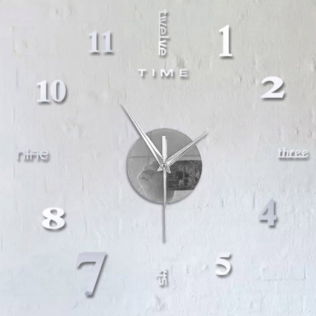 Elegant DIY Wall Clock - Mute Digital Sticker Design