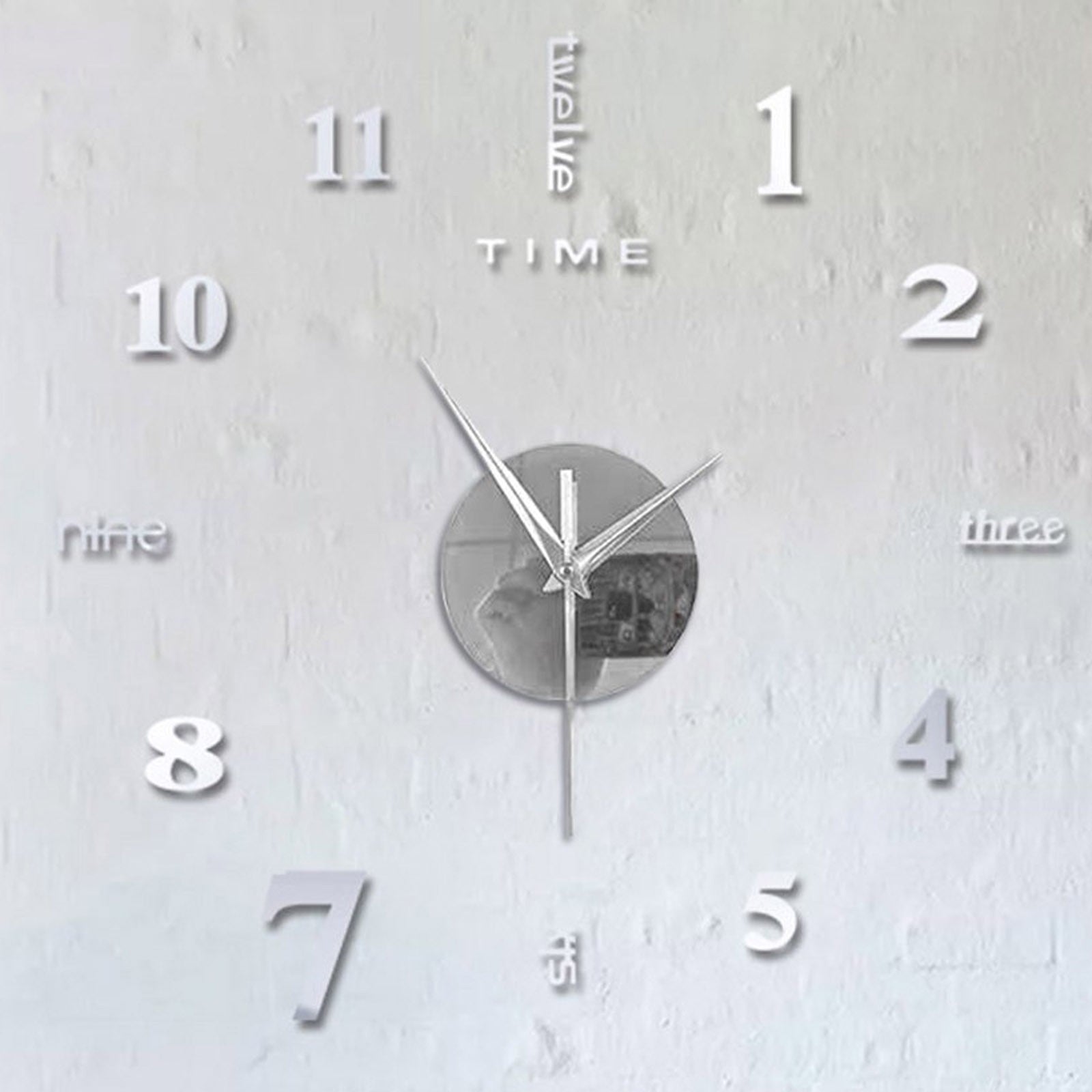 Elegant DIY Wall Clock - Mute Digital Sticker Design