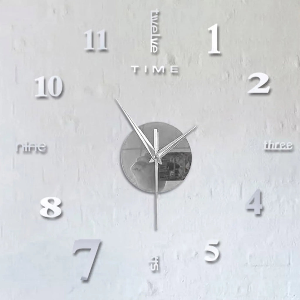 Elegant DIY Wall Clock - Mute Digital Sticker Design