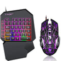 Premium Gaming Keyboard Mouse Set - 40-Key One-Handed RGB
