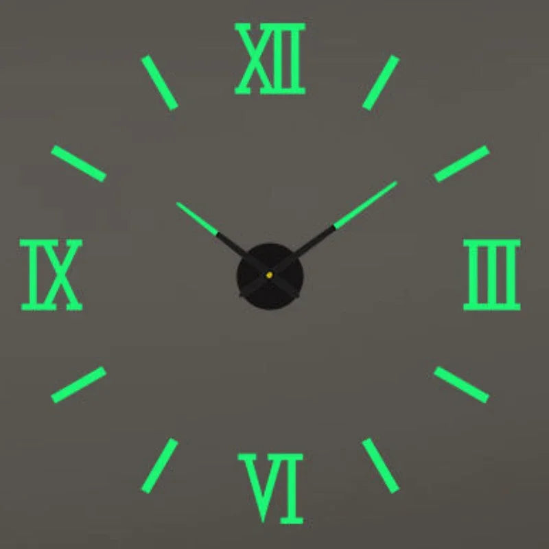 Elegant Modern Large Wall Clock - 3D DIY Quartz Design