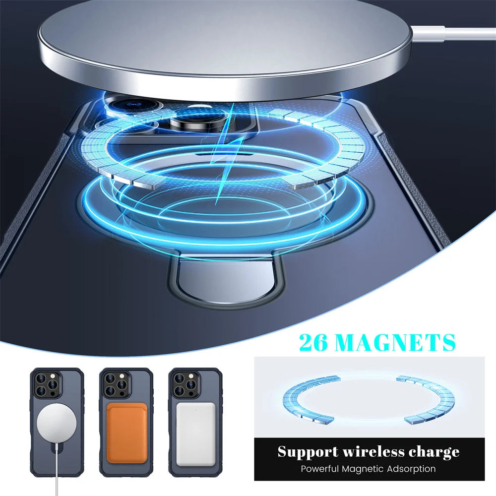 Premium Magnetic iPhone Case with Foldable Stand
