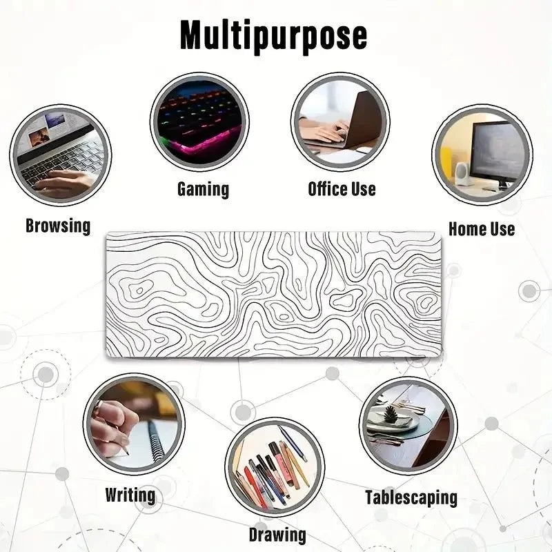 Premium Extended Gaming Mouse Pad - Non-Slip & Stitched Edges