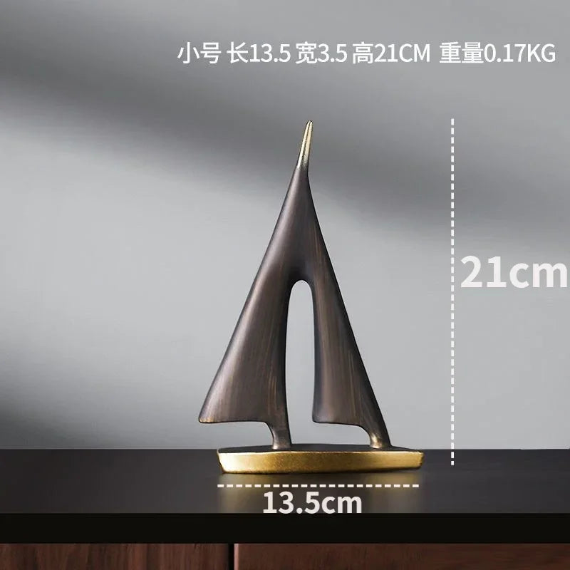 Elegant Sailboat Home Decor - Resin Craft Desktop Ornament