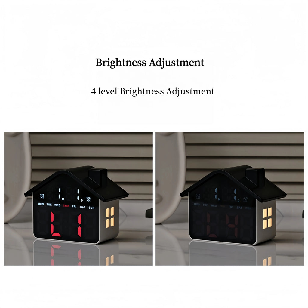 Premium LED Digital Alarm Clock - Voice Control & Night Light