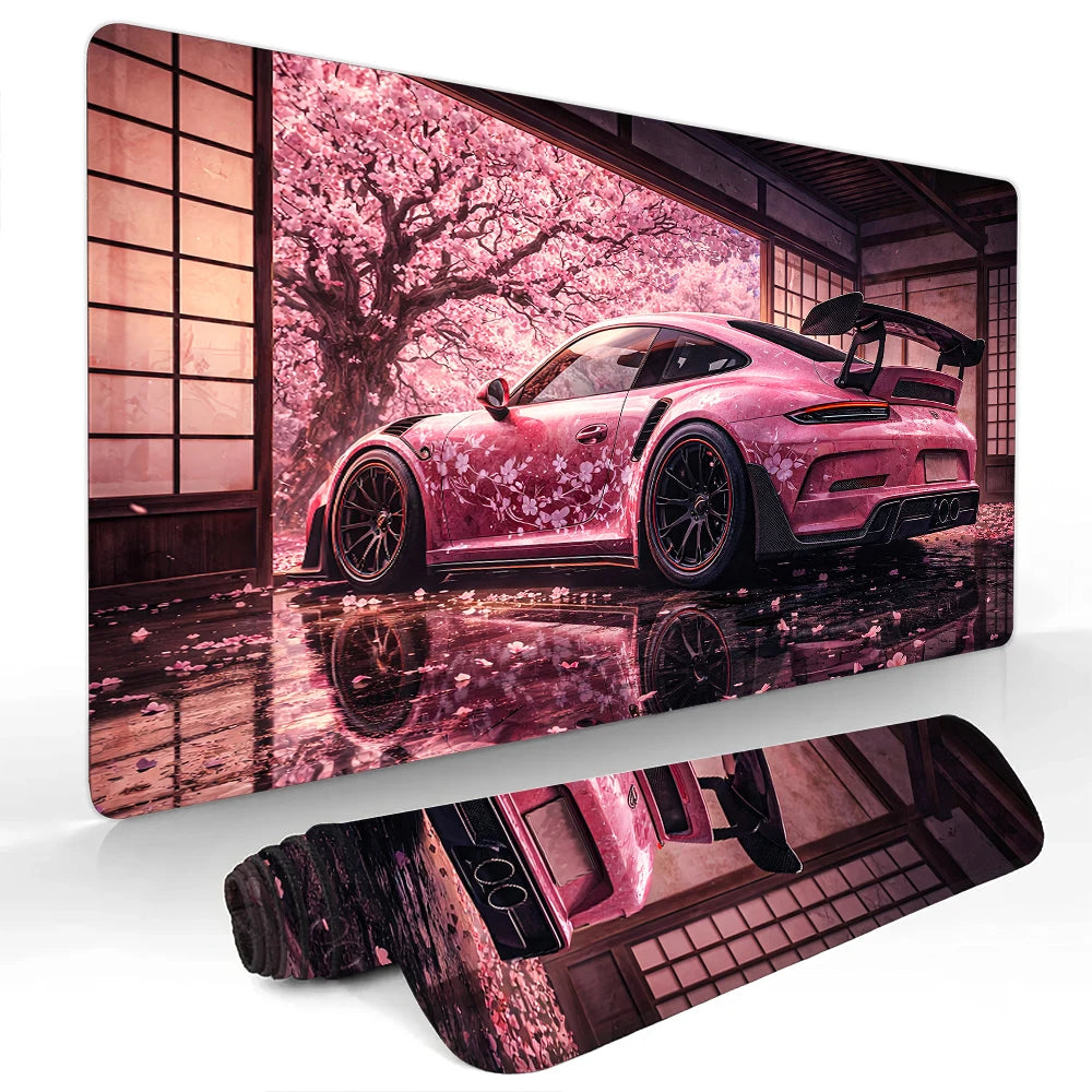 Premium Gaming Mouse Pad - Red Classic Car Desk Mat