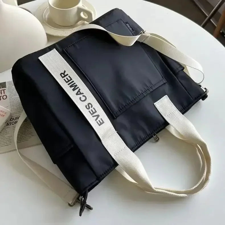 Elegant Casual Tote Bag - Waterproof Nylon Messenger