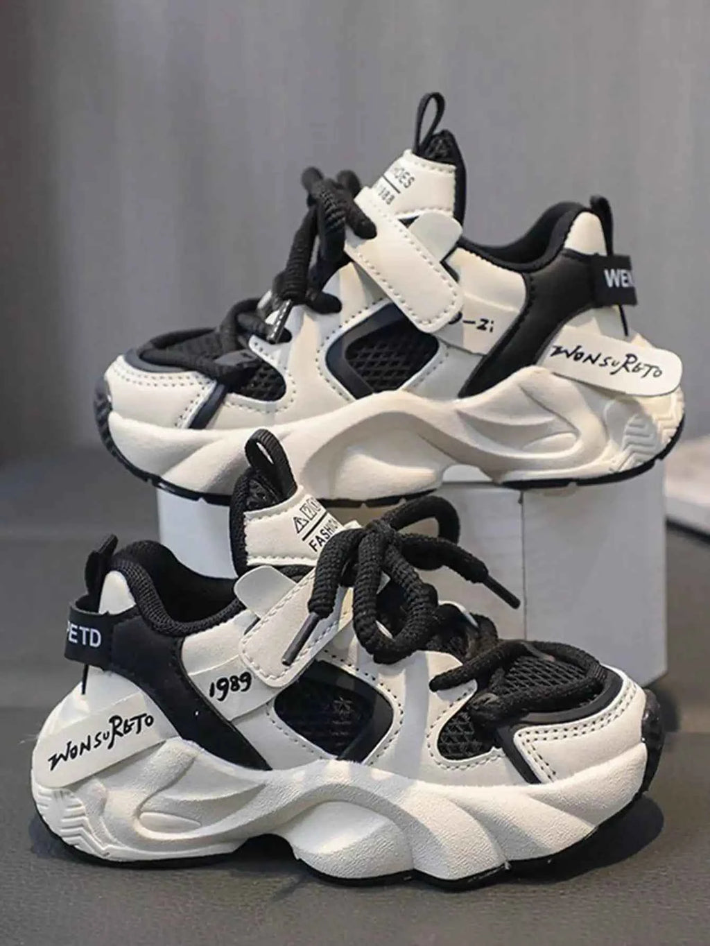Casual Dad-Style Lace-Up Sneakers, Boys and Girls - Breathable and Comfortable Walking Shoes for Autumn and Spring